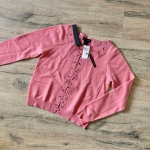 House of Harlow | Cashmere muted rose cardigan